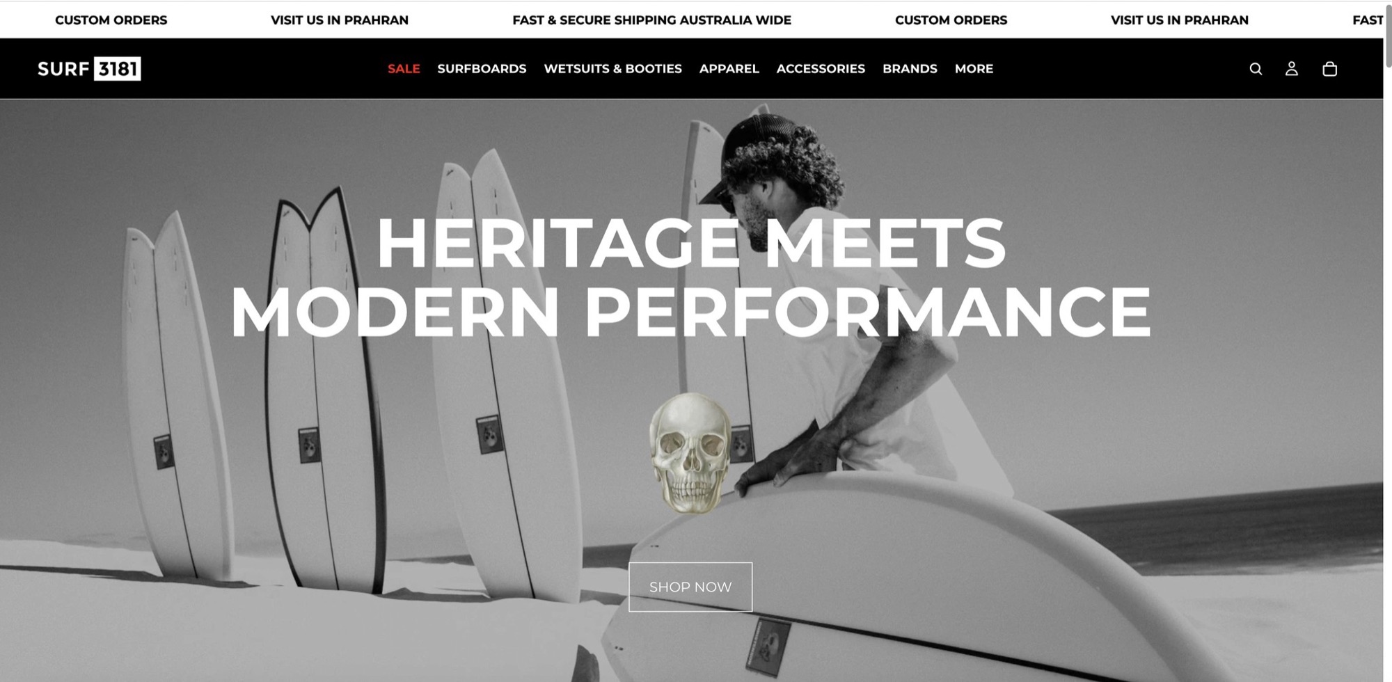 Surf 3181 website homepage